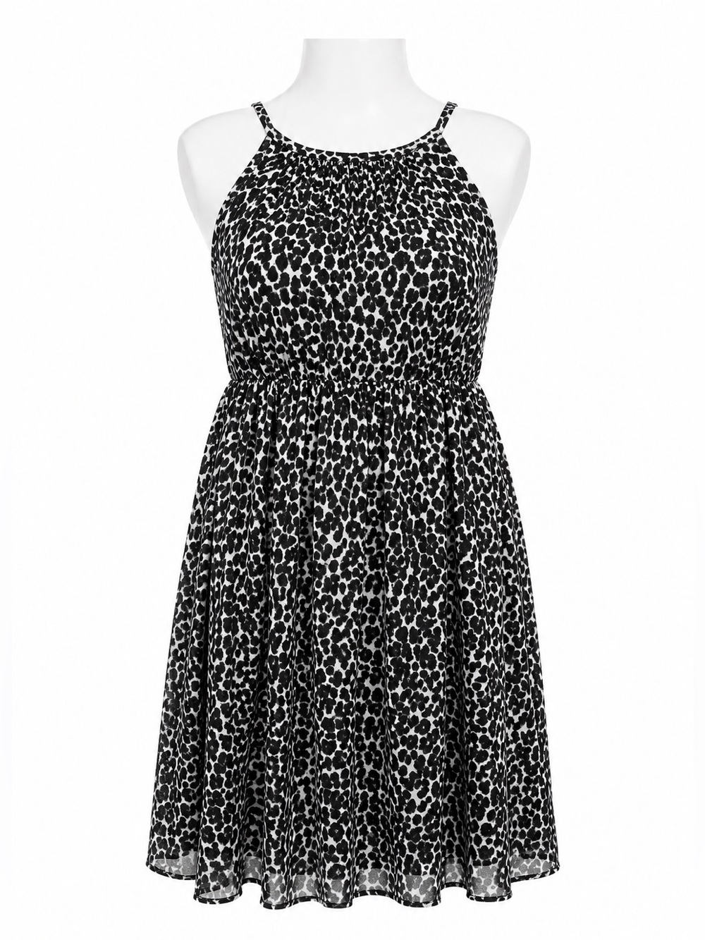 Size 2X Torrid Women’s A-Line Mini Dress IRL Cheetah Bright White